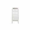 James Martin Vanities Athens 15in Base Cabinet Only w/ Drawers and Right Door, Glossy White E645-B15R-GW